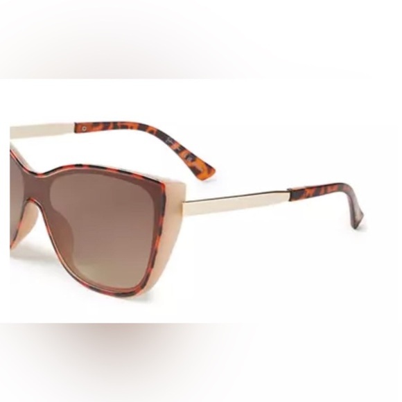 Jessica Simpson J6268 TORTOISE NUDE shield plastic cat eye frame‎ sunglasses new main image 4